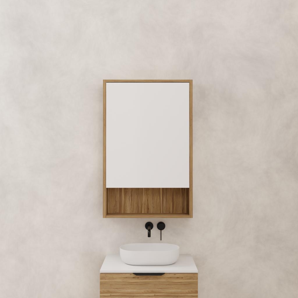 Carini - 600mm Tuscan Oak Shaving Cabinet