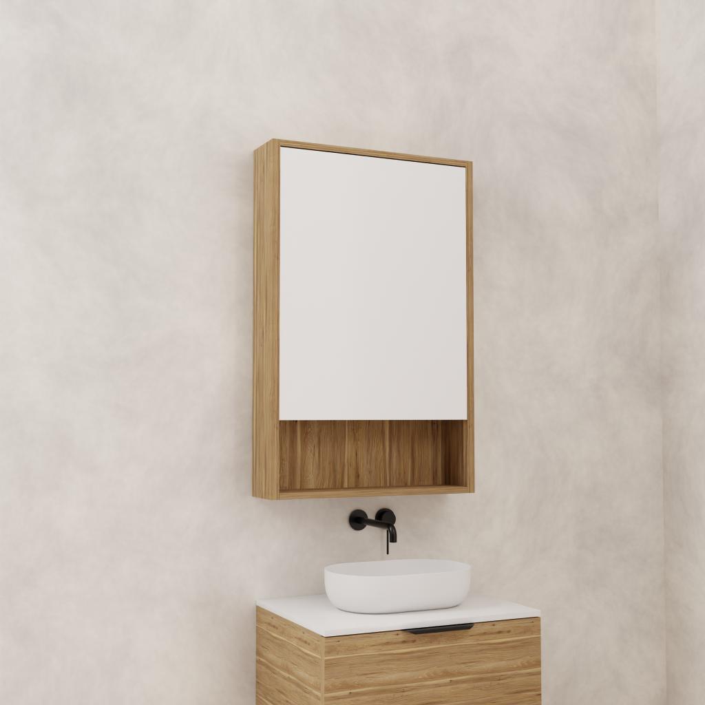 Carini - 600mm Tuscan Oak Shaving Cabinet