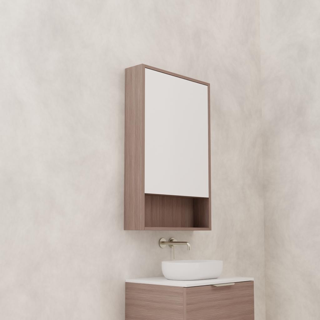 Carini - 600mm Urban Oak Shaving Cabinet