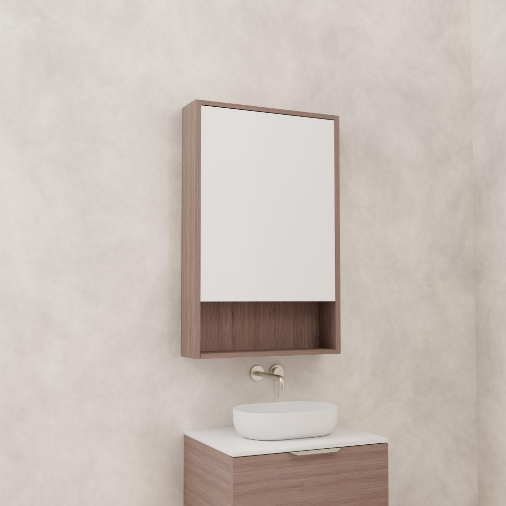 Carini - 600mm Urban Oak Shaving Cabinet