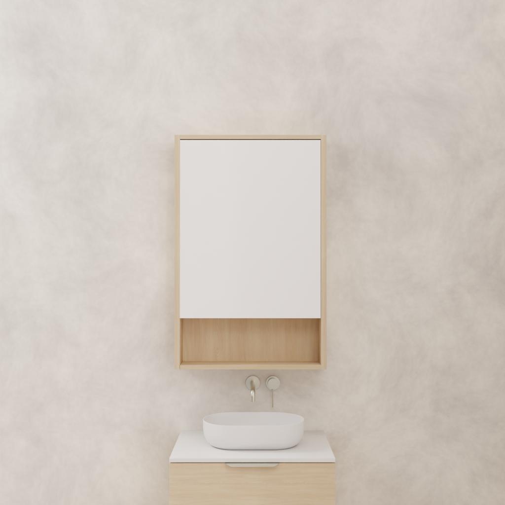 Carini - 600mm Vero Oak Shaving Cabinet