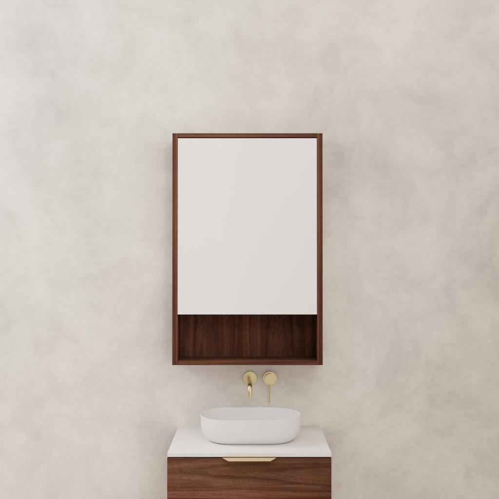 Carini - 600mm Walnut Shaving Cabinet