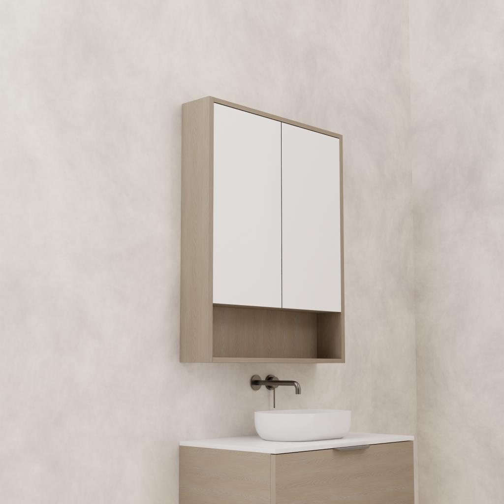 Carini - 750mm Smoked Ash Shaving Cabinet