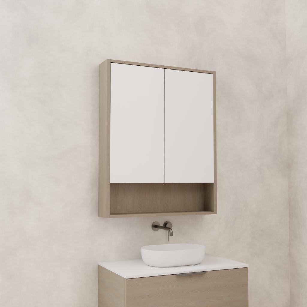 Carini - 750mm Smoked Ash Shaving Cabinet