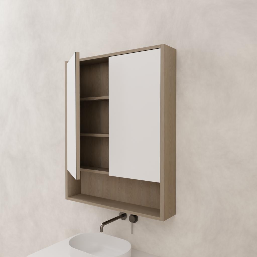 Carini - 750mm Smoked Ash Shaving Cabinet