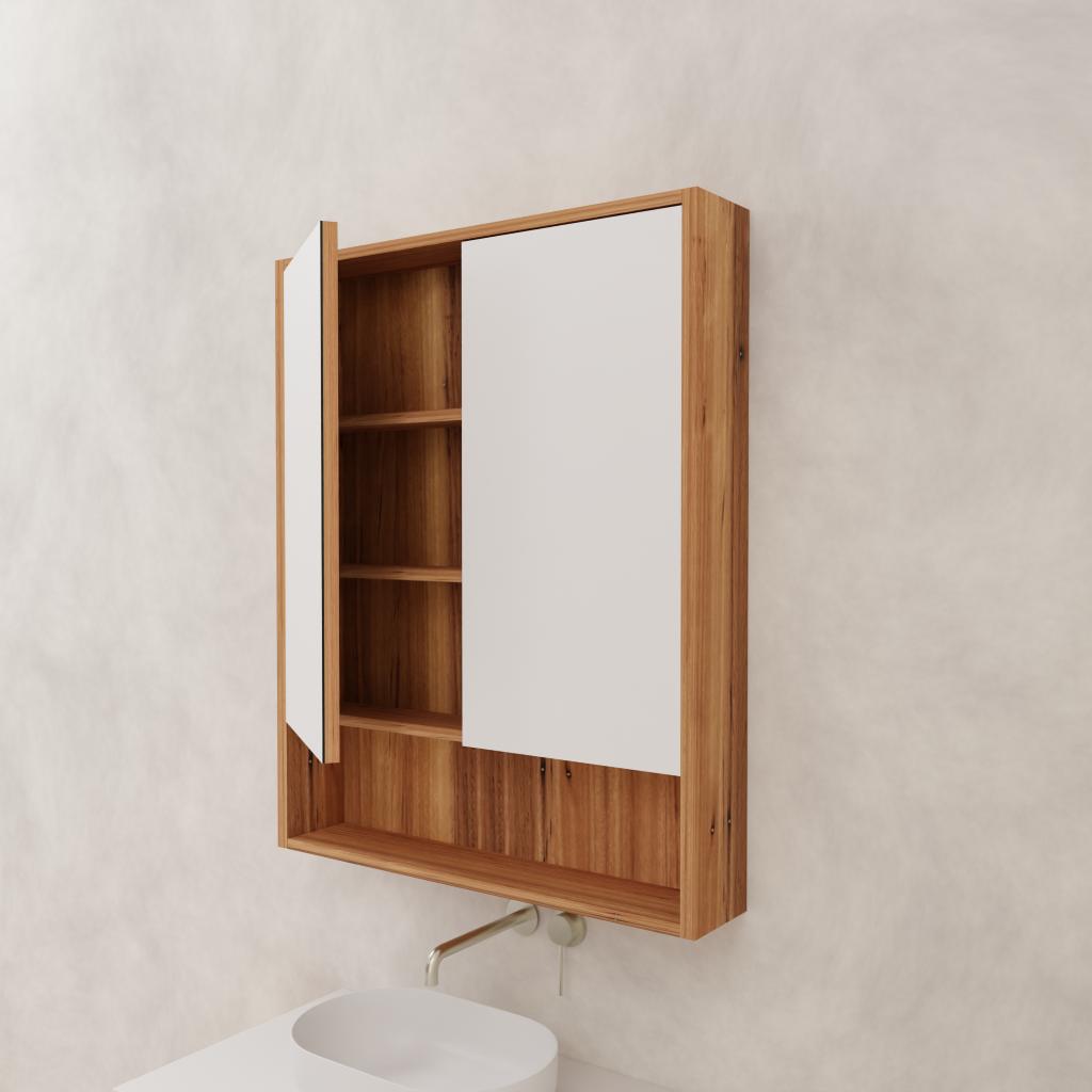 Carini - 750mm Blackbutt Shaving Cabinet