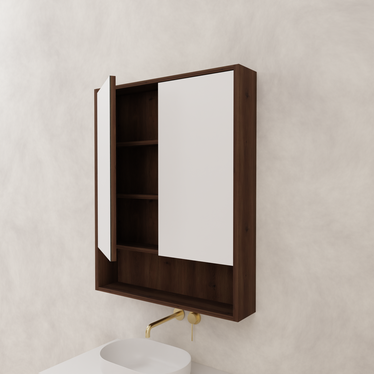 Carini - 750mm Chestnut Shaving Cabinet