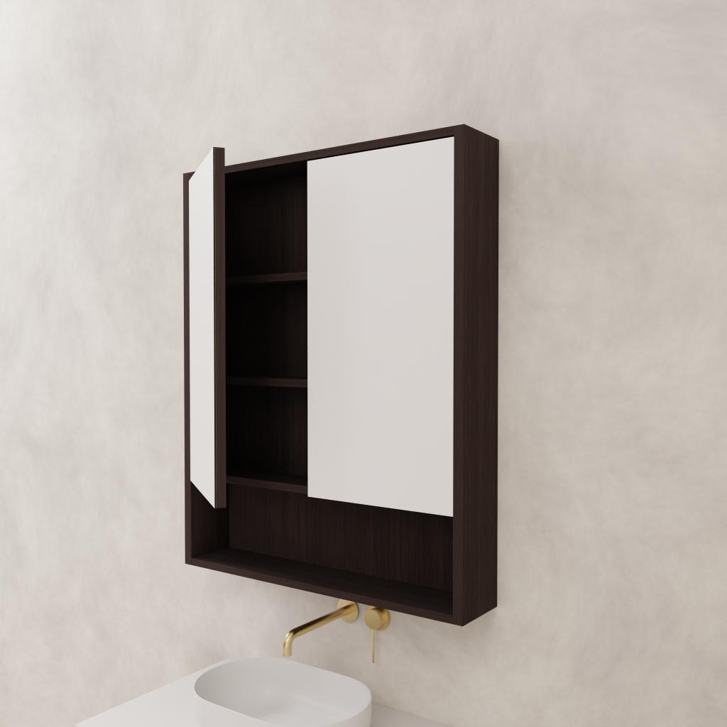 Carini - 750mm Espresso Oak Shaving Cabinet