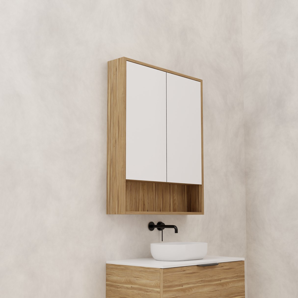 Carini - 750mm Tuscan Oak Shaving Cabinet