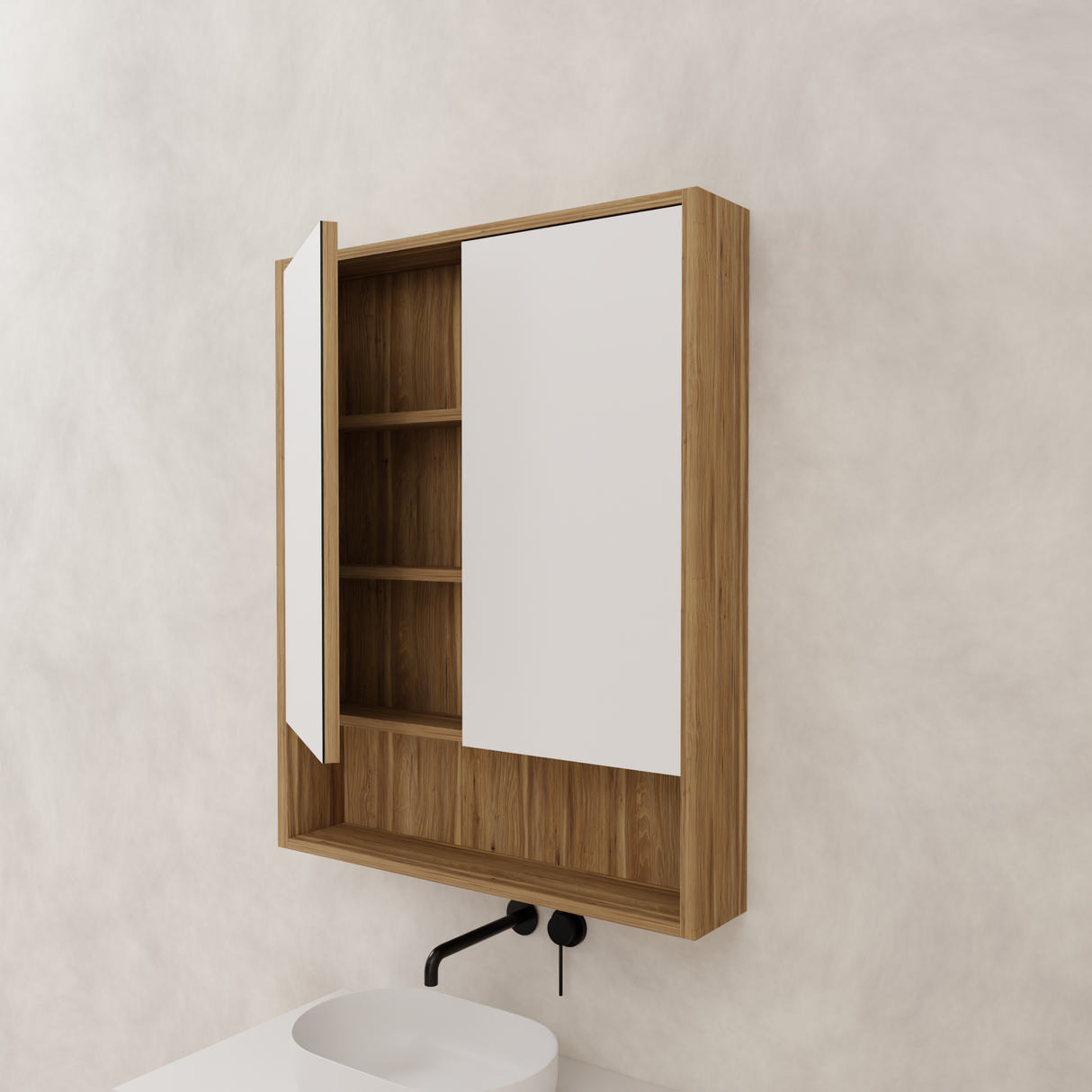 Carini - 750mm Tuscan Oak Shaving Cabinet