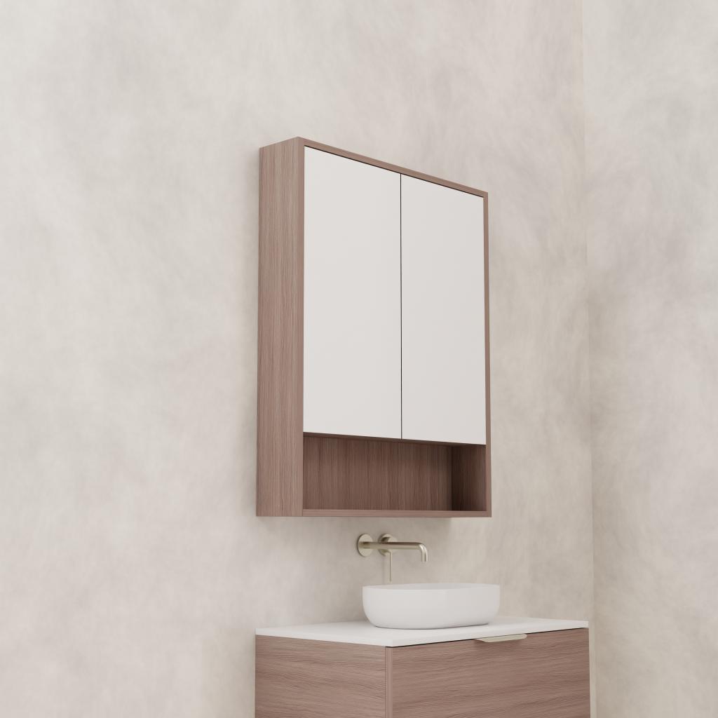 Carini - 750mm Urban Oak Shaving Cabinet