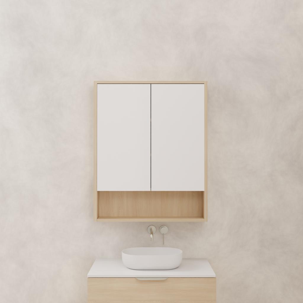 Carini - 750mm Vero Oak Shaving Cabinet