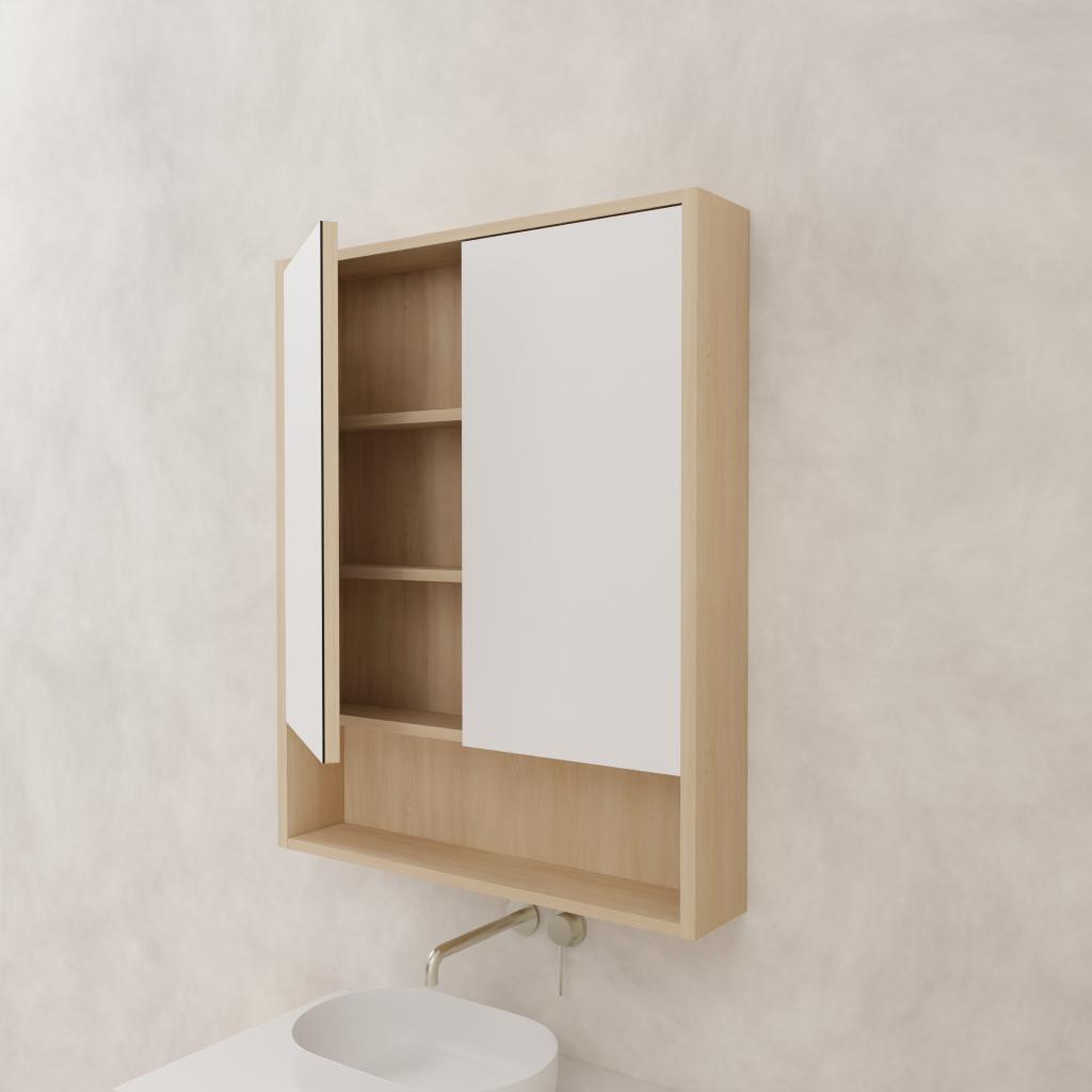 Carini - 750mm Vero Oak Shaving Cabinet