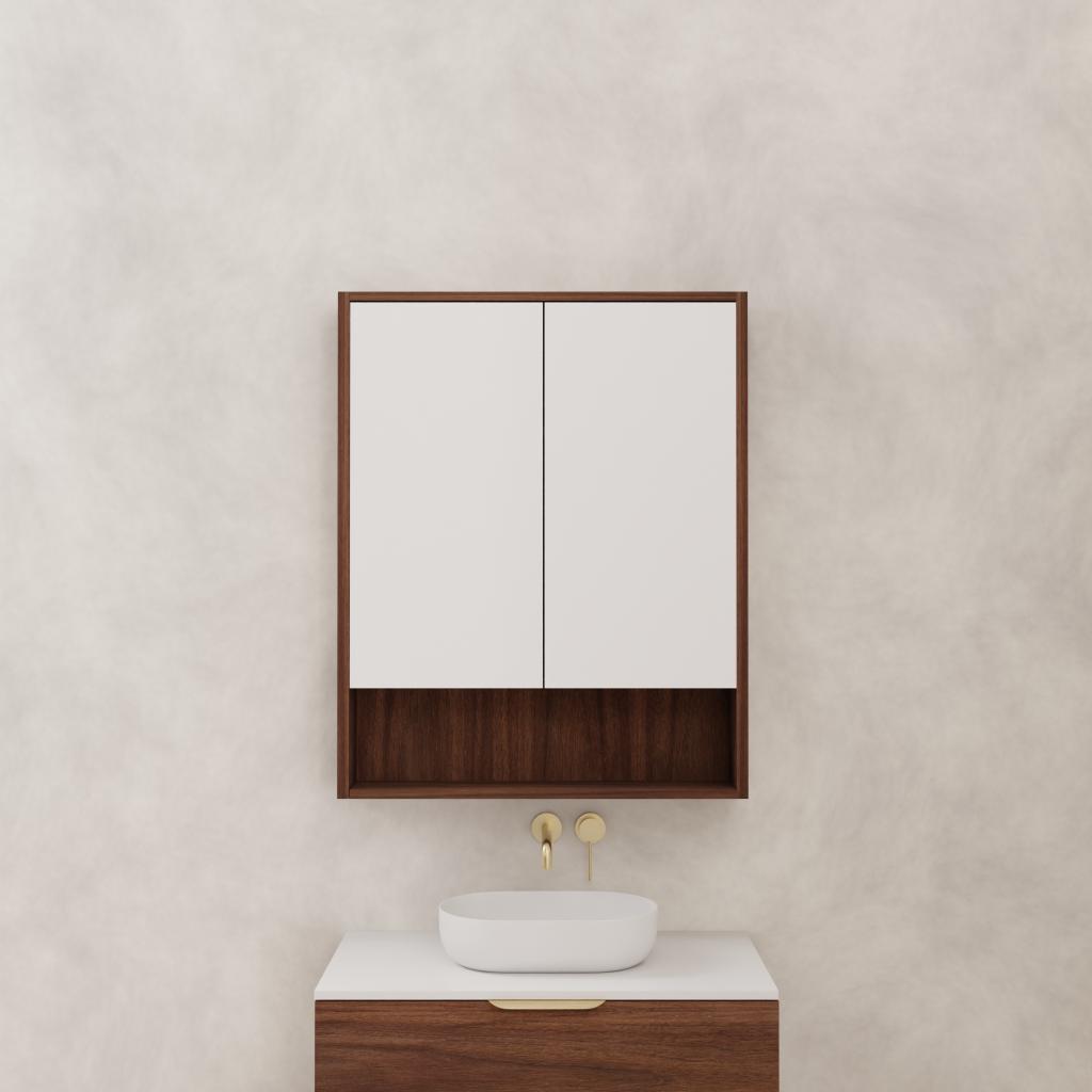 Carini - 750mm Walnut Shaving Cabinet