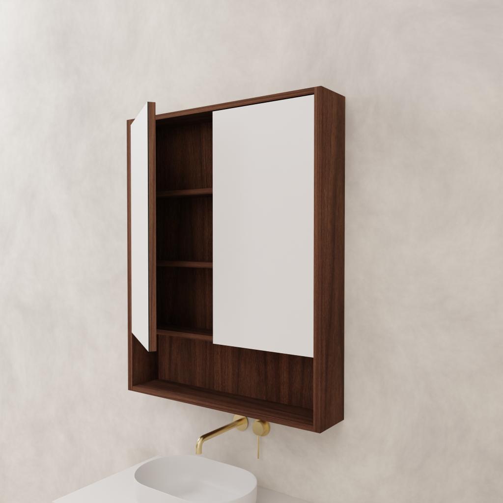 Carini - 750mm Walnut Shaving Cabinet