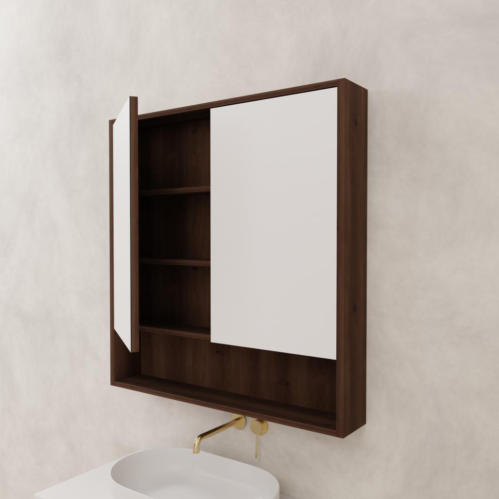 Carini - 900mm Espresso Oak Shaving Cabinet