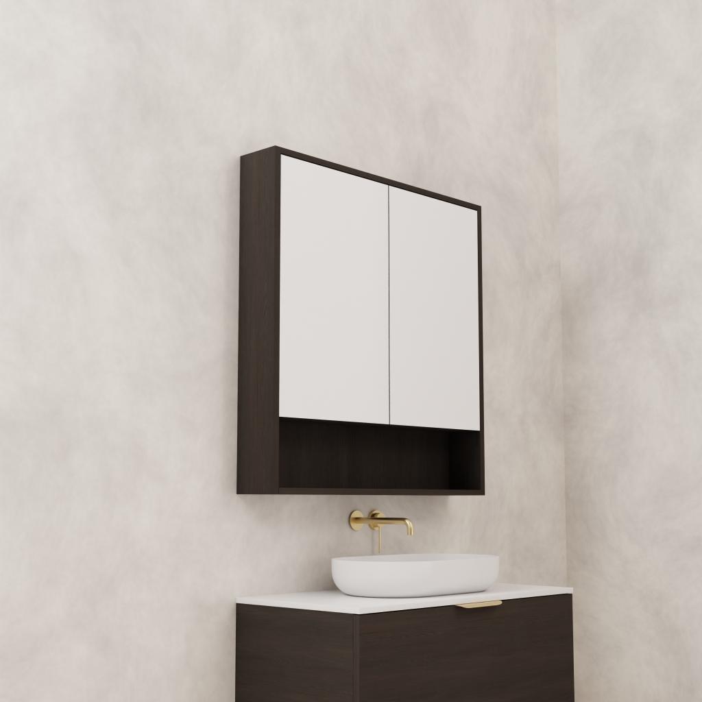 Carini - 900mm Smoked Onyx Shaving Cabinet