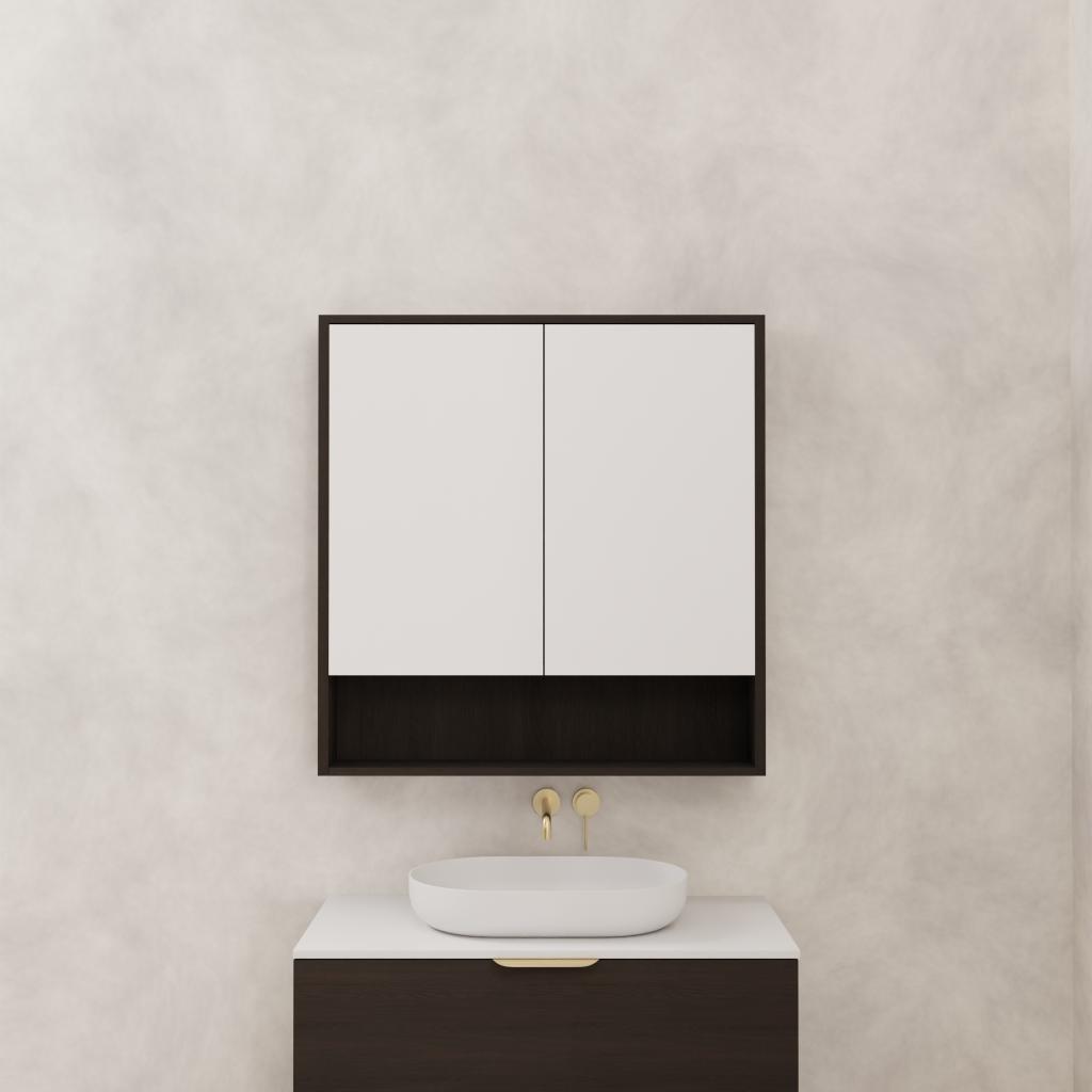 Carini - 900mm Smoked Onyx Shaving Cabinet