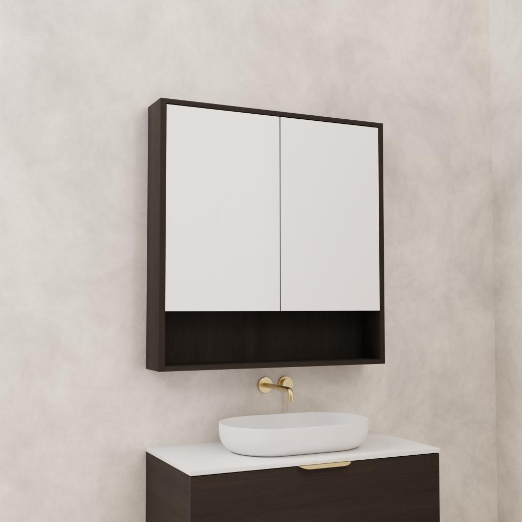 Carini - 900mm Smoked Onyx Shaving Cabinet