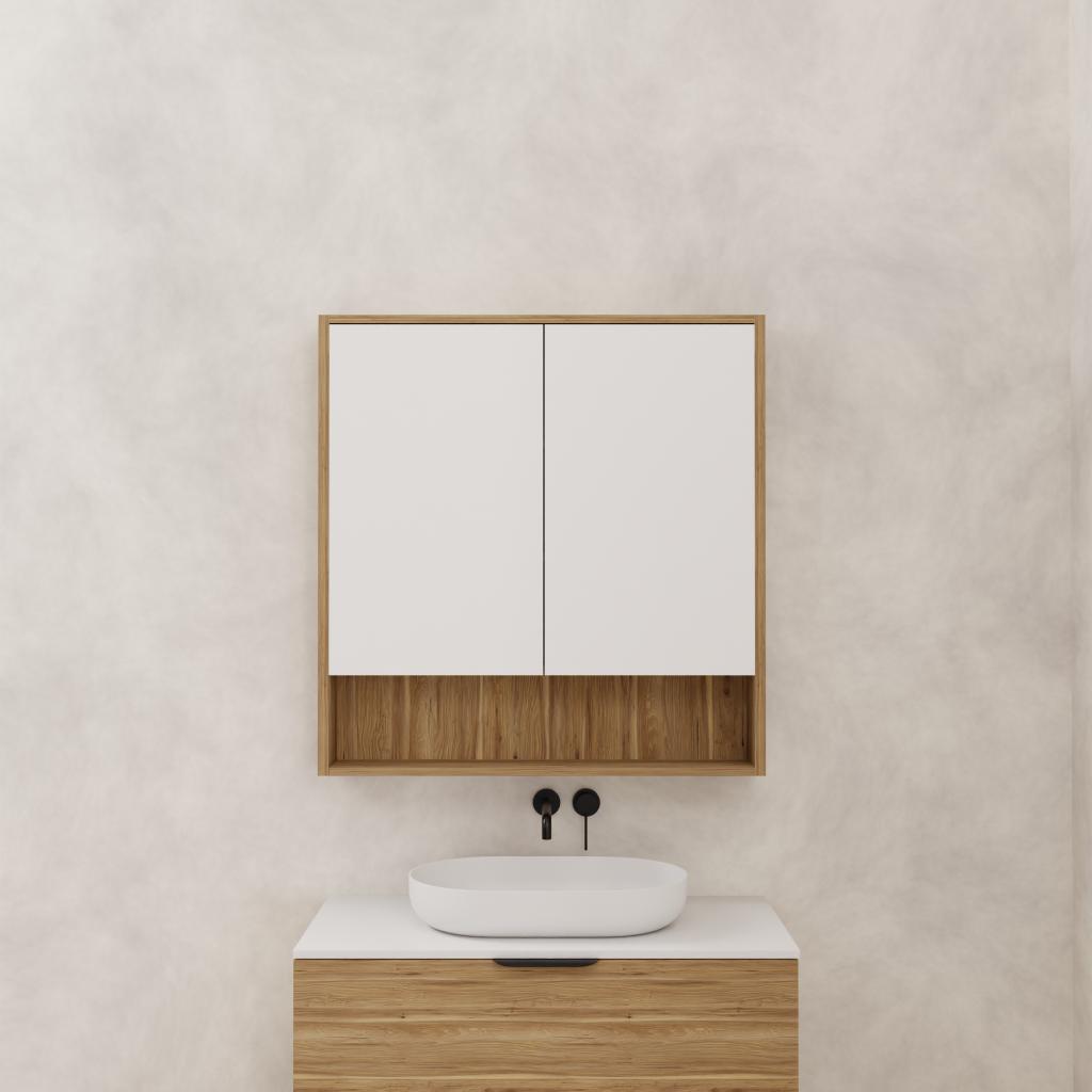 Carini - 900mm Tuscan Oak Shaving Cabinet