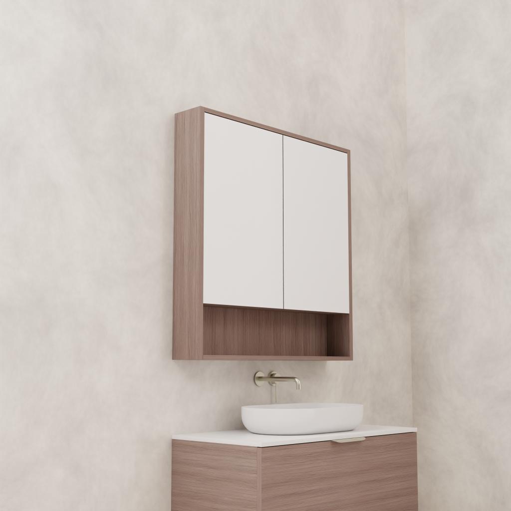 Carini - 900mm Urban Oak Shaving Cabinet