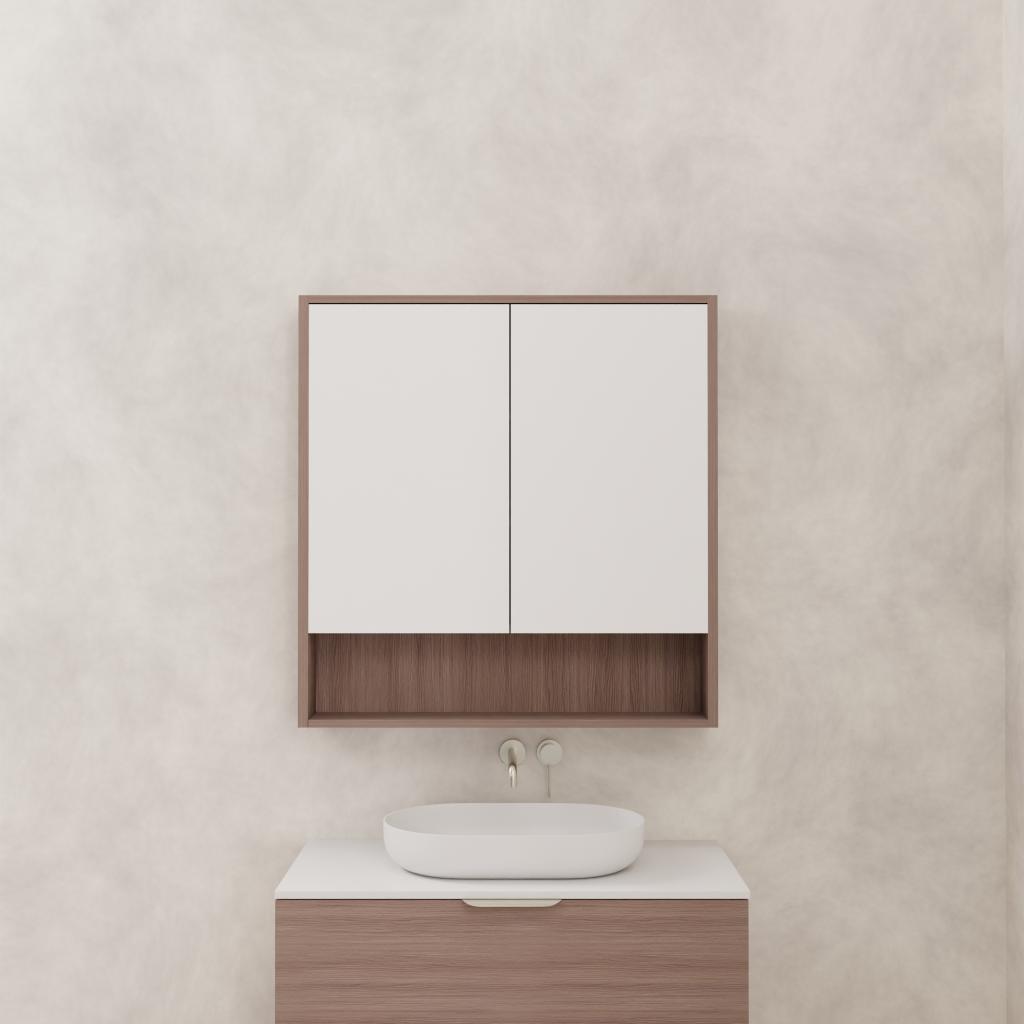 Carini - 900mm Urban Oak Shaving Cabinet