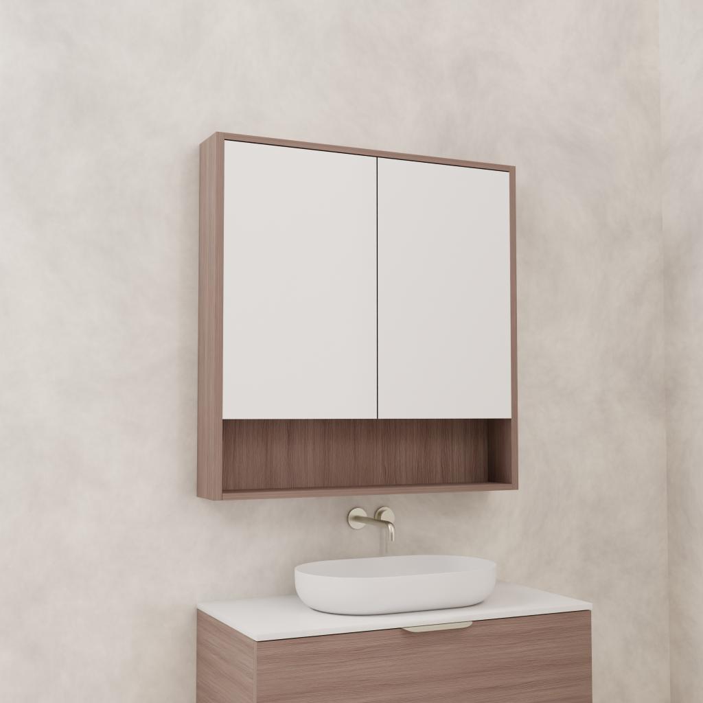 Carini - 900mm Urban Oak Shaving Cabinet