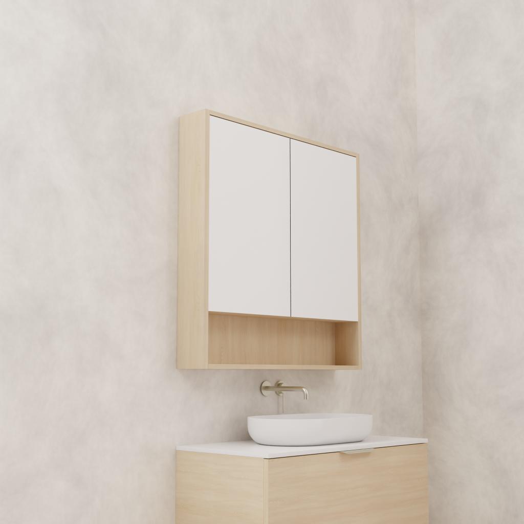 Carini - 900mm Vero Oak Shaving Cabinet