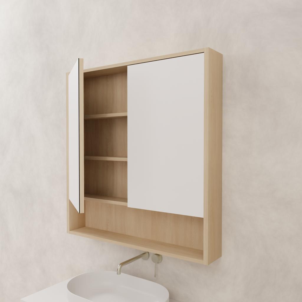 Carini - 900mm Vero Oak Shaving Cabinet