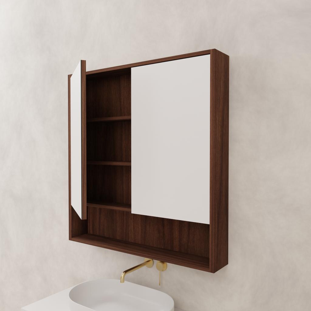 Carini - 900mm Walnut Shaving Cabinet