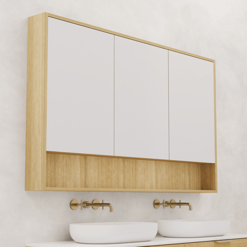 Carini - 1500mm Light Oak Shaving Cabinet