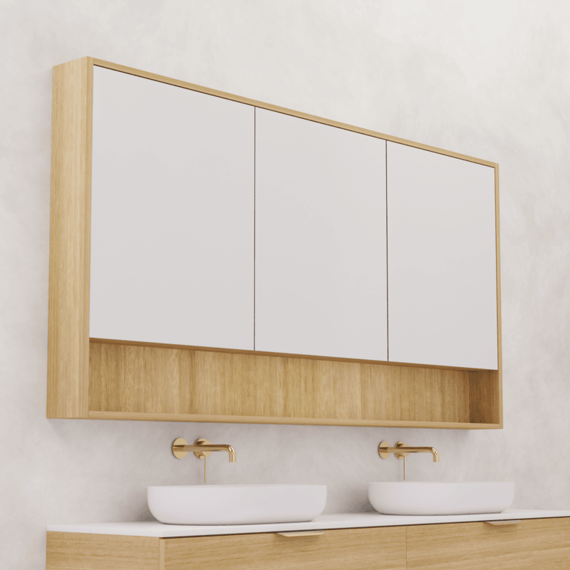 Carini - 1800mm Light Oak Shaving Cabinet