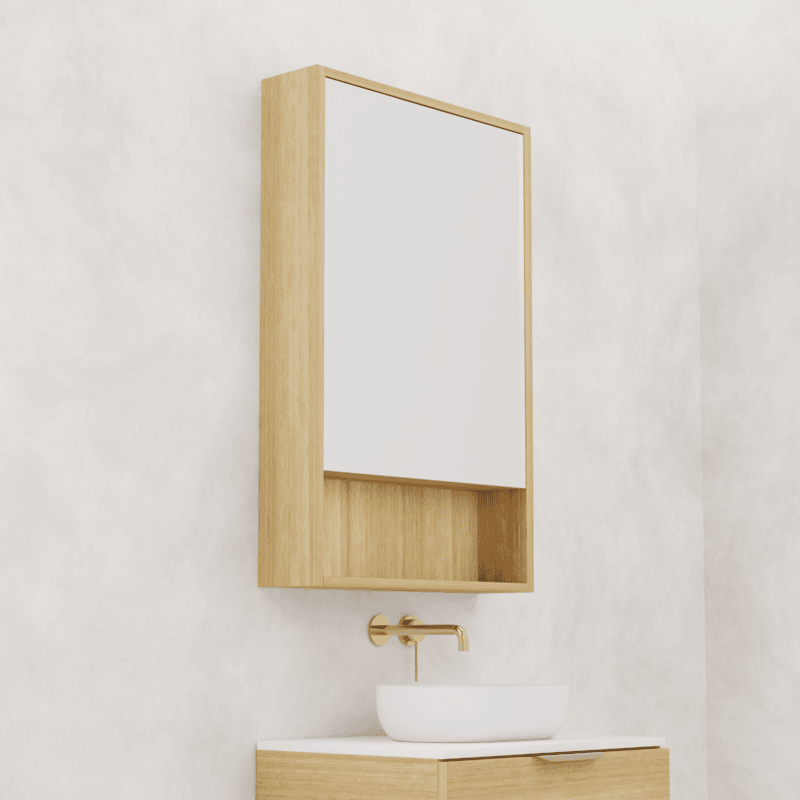 Carini - 600mm Light Oak Shaving Cabinet
