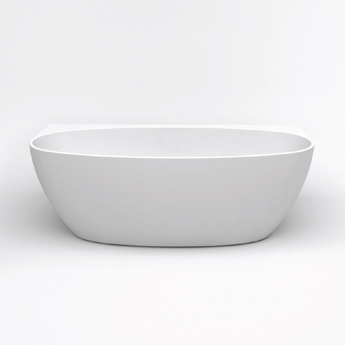 Evelyn - 1500mm Gloss White Back-to-Wall Lucite Acrylic Bath