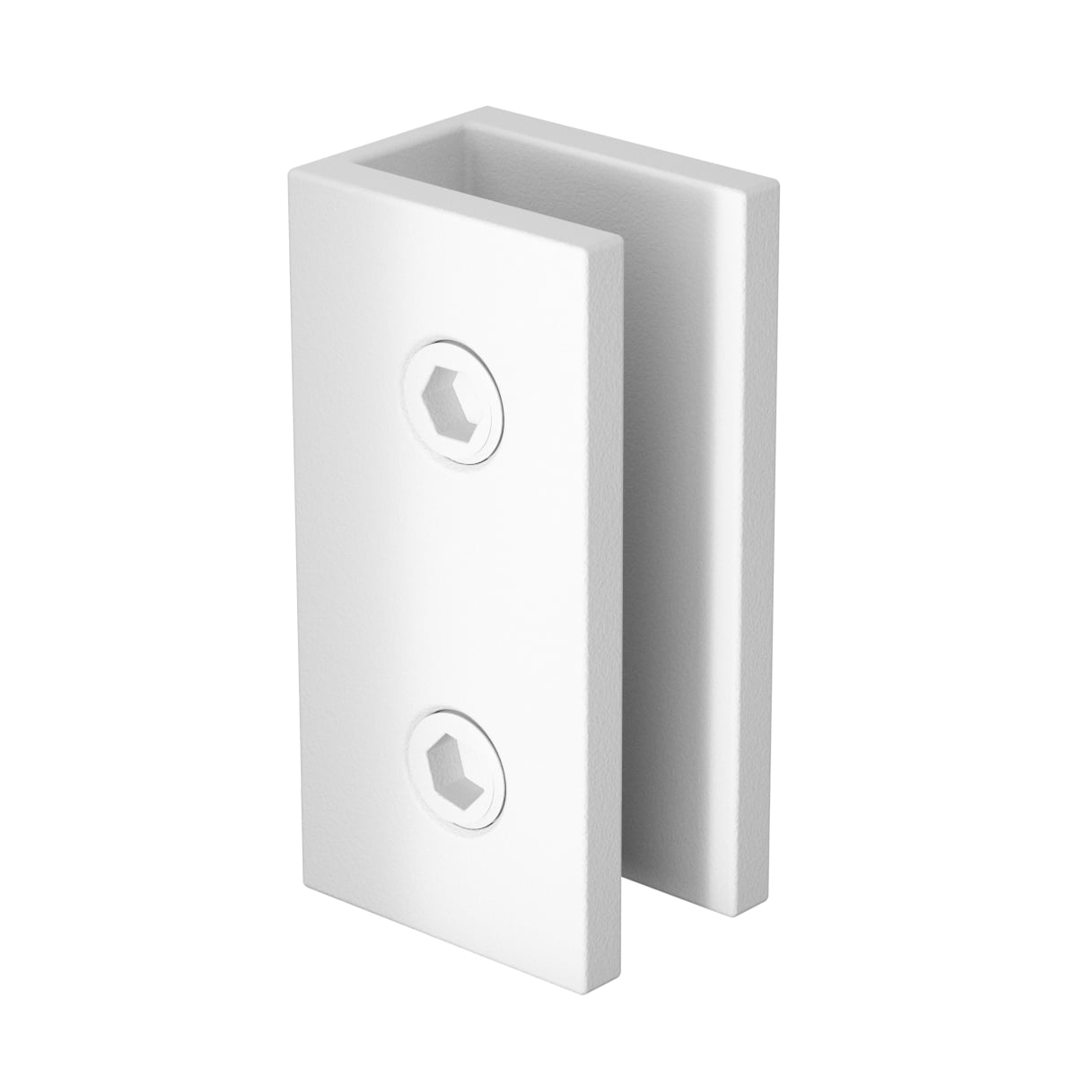 Purity - Matte White Shower Glass Bracket