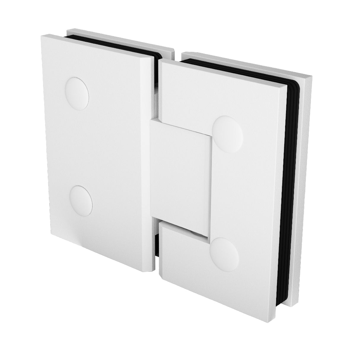 Purity - Matte White Glass to Glass Shower Hinge