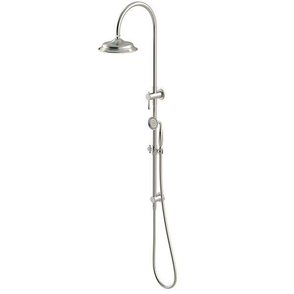 Harrington Shower Rail Set Brushed Nickel
