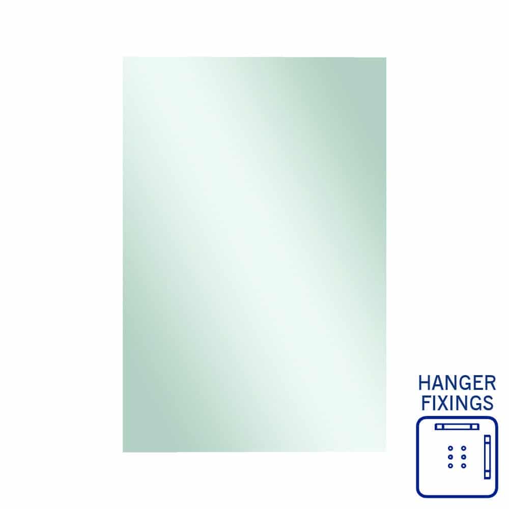 Ablaze - Jackson Rectangle Polished Edge Mirror - 1200x800mm with Hangers