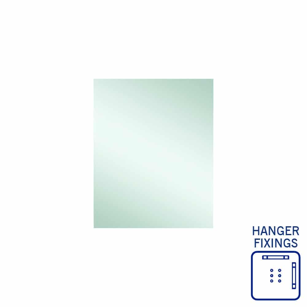 Ablaze - Jackson Rectangle Polished Edge Mirror - 600x750mm with Hangers