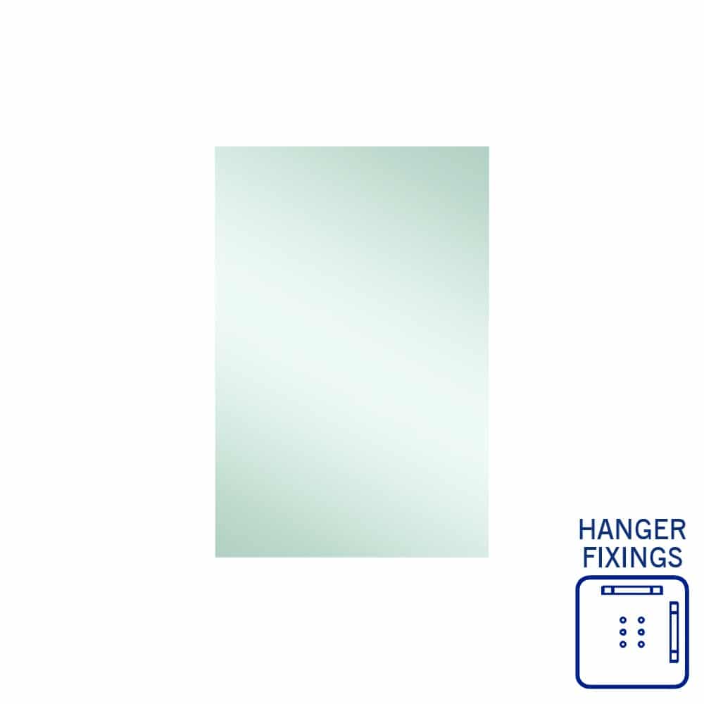 Ablaze - Jackson Rectangle Polished Edge Mirror - 600x900mm with Hangers