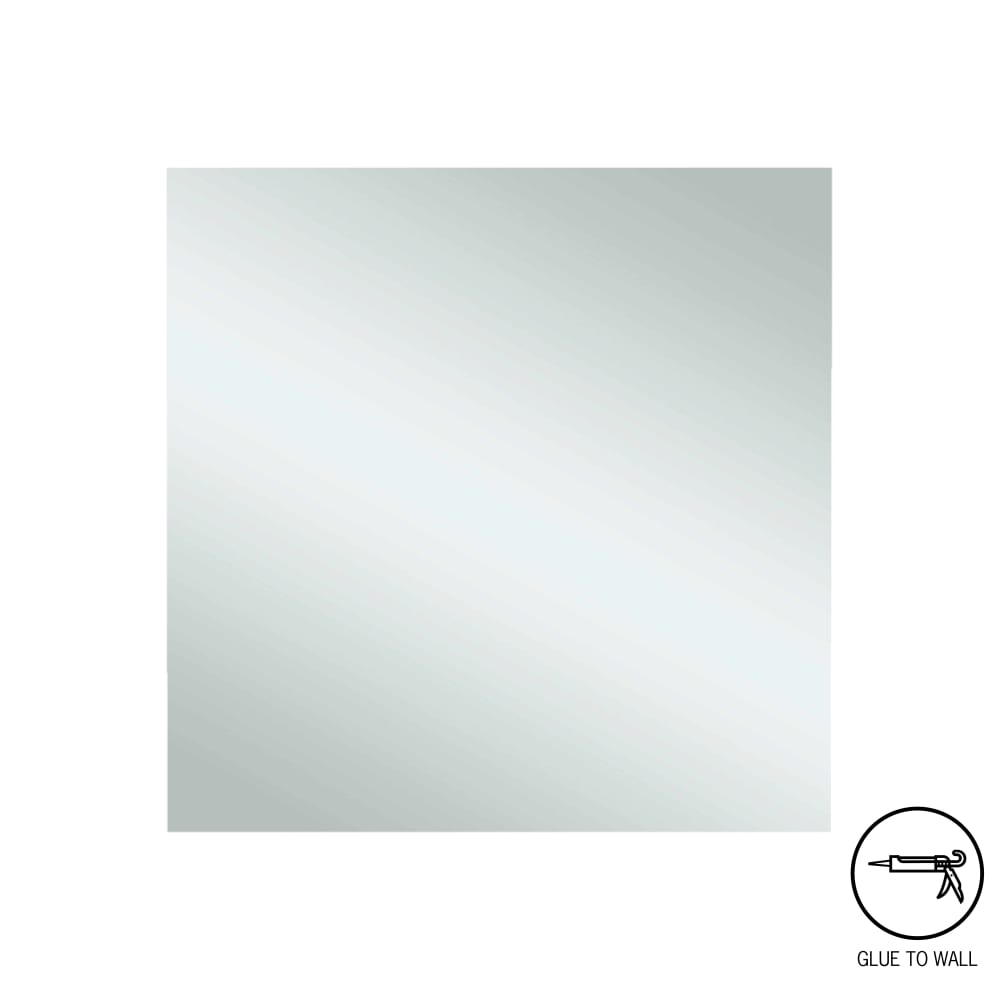 Ablaze - Jackson Square Polished Edge Mirror - 750x750mm Glue-to-Wall