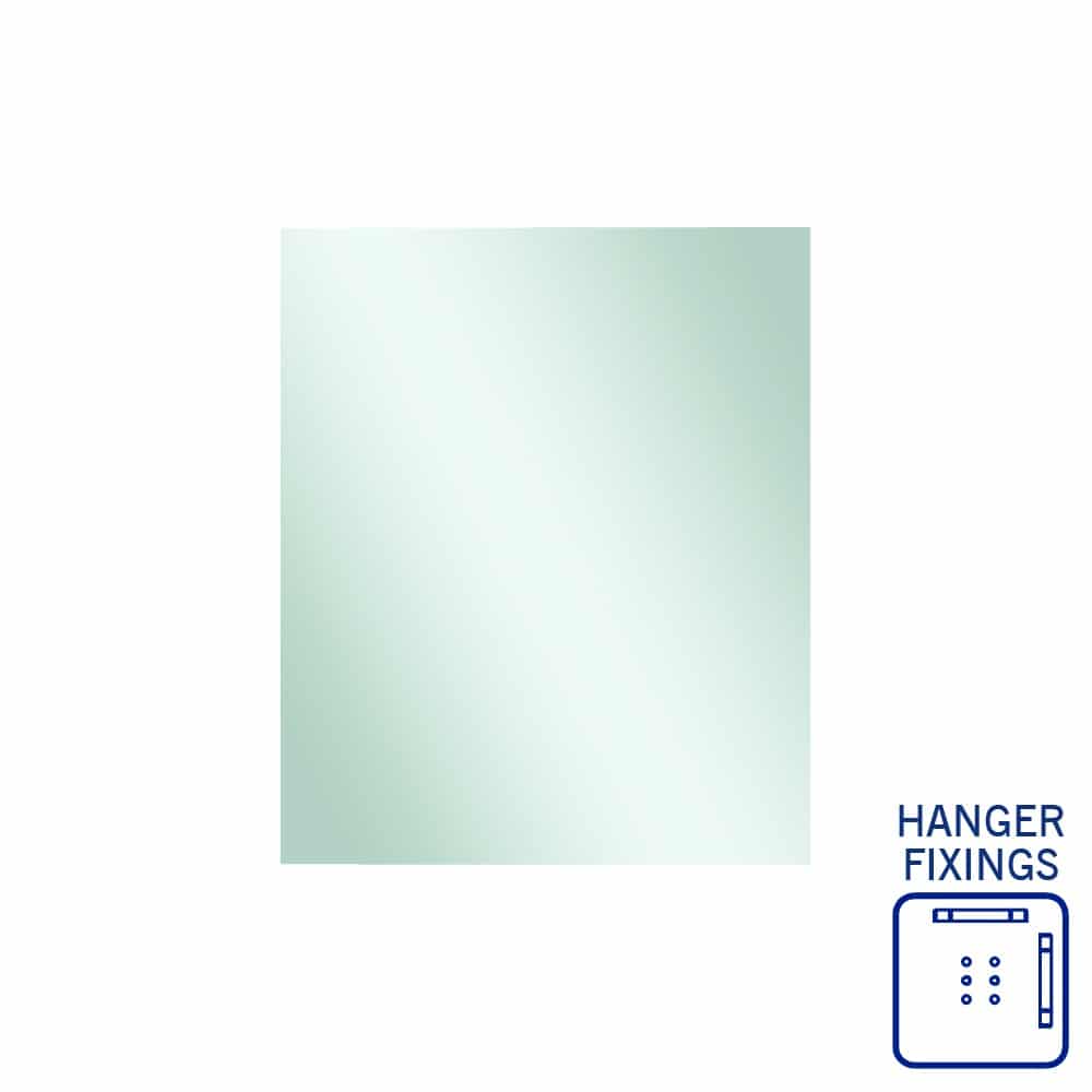 Ablaze - Jackson Rectangle Polished Edge Mirror - 900x750mm with Hangers