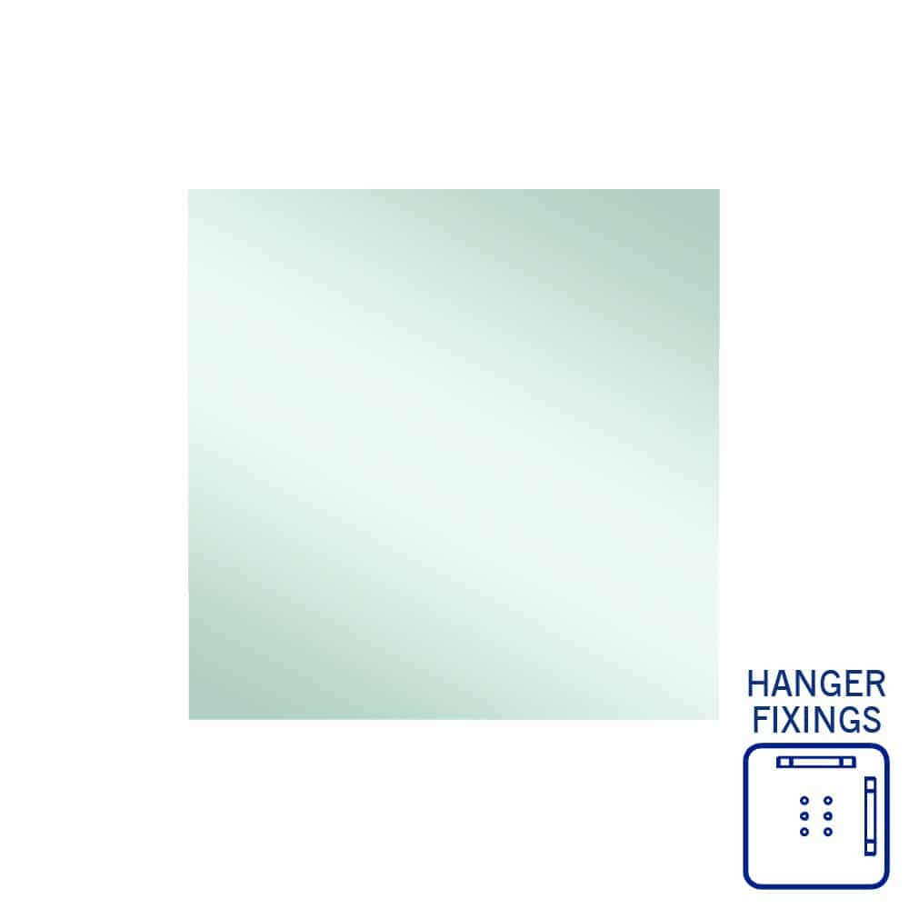 Ablaze - Jackson Rectangle Polished Edge Mirror - 900x900mm with Hangers