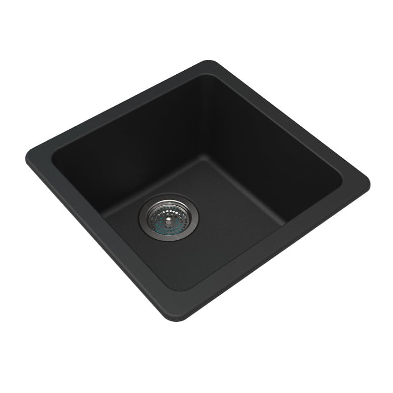 Arete - Black Granite Single Bowl Kitchen Sink
420x420x203mm
