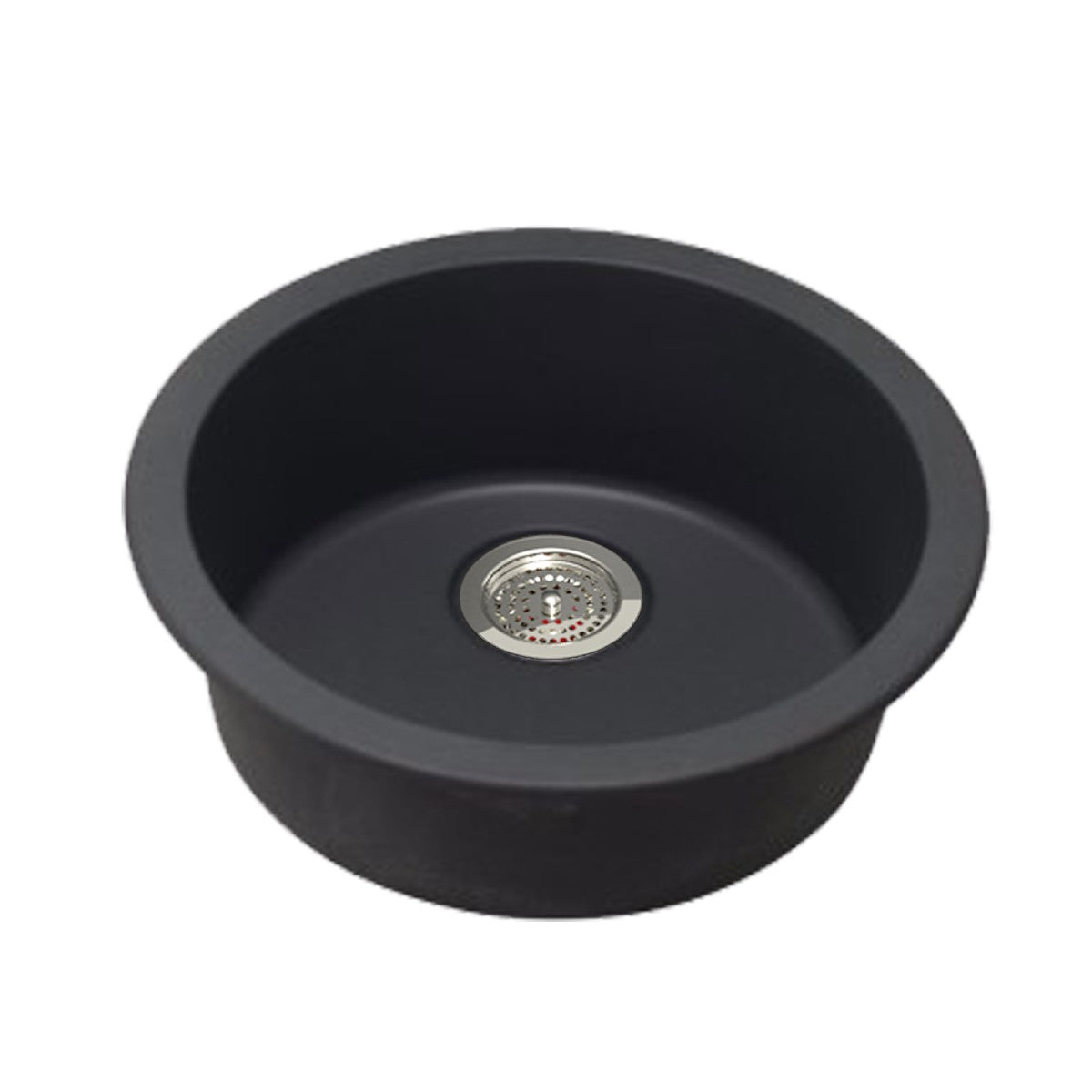 Arete - Black Granite Round Bowl Kitchen Sink
460x191mm