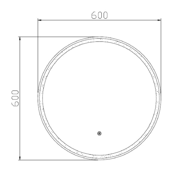 Sphere - 600mm LED Mirror with Touch Sensor