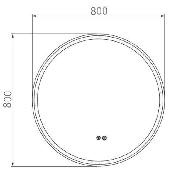 Sphere Deluxe - 800mm LED Mirror with Touch Sensor & Demister