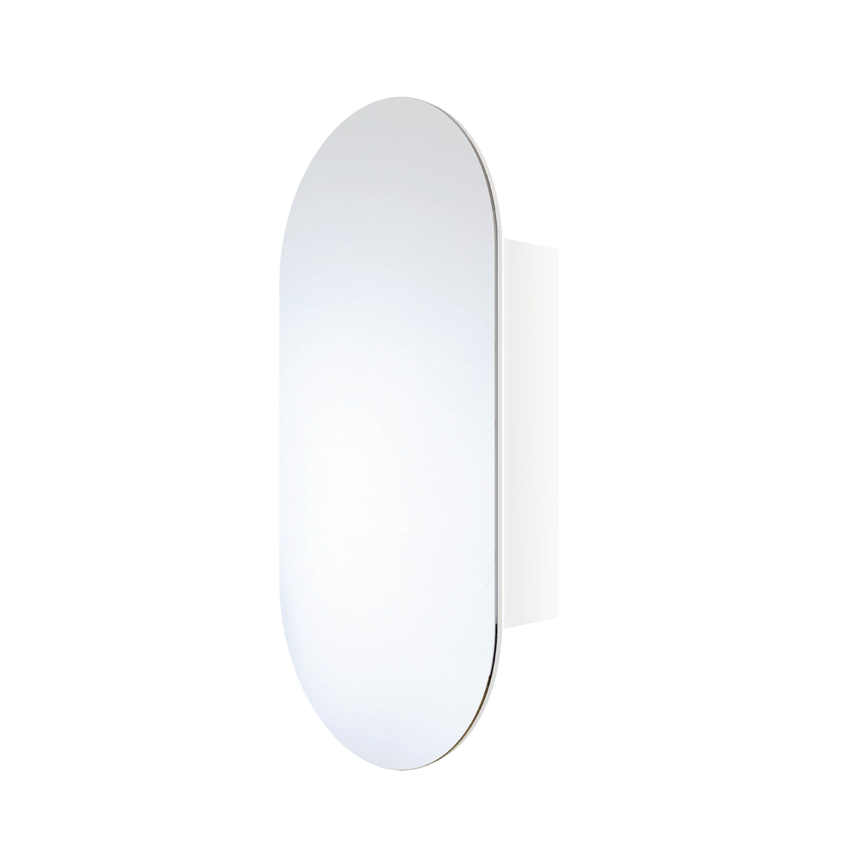 Ablaze - Lincoln Pill White Mirror Cabinet - 500x1000x150mm