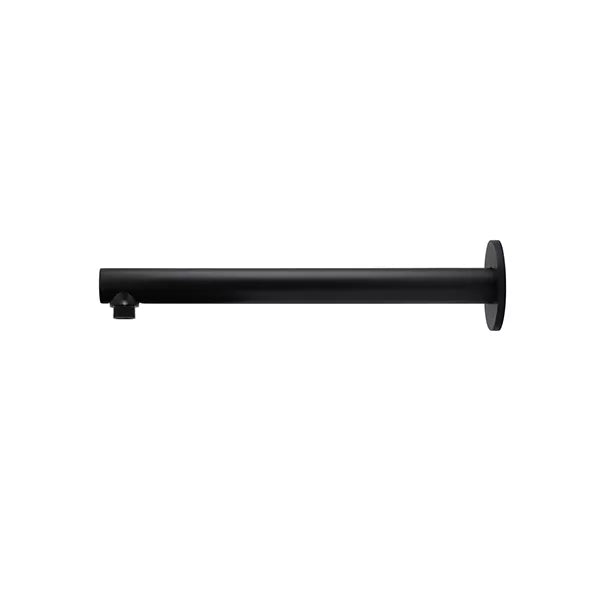 Round - Matte Black Wall Shower Arm 400mm