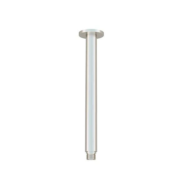 Round - Brushed Nickel Ceiling Shower Arm 300mm